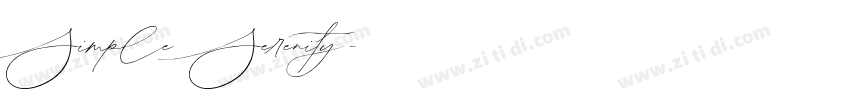 Simple Serenity字体转换